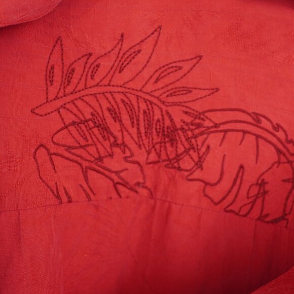 Tommy Bahama Mens Size XL Silk Linen Embroidered Front Button Casual Summer Shir - Picture 9 of 9